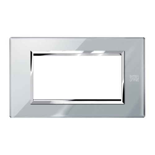 URMET - Placca vetro grigio opale 4 moduli Expì. 13004.GO