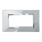 URMET - Placca vetro grigio opale 4 moduli Expì. 13004.GO