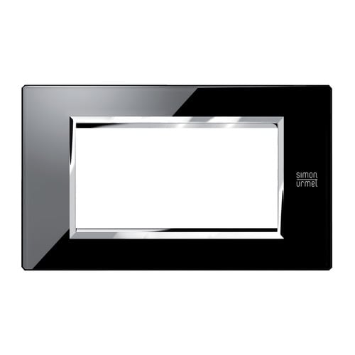 URMET - Placca vetro nero lava 4 moduli Expì. 13004.NR