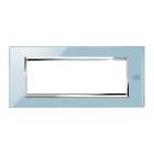 URMET - Placca vetro azzurro cielo 6 moduli Expì. 13006.AZ