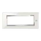 URMET - Placca vetro bianco neve 6 moduli Expì.