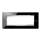 URMET - Placca vetro nero lava 6 moduli Expì.