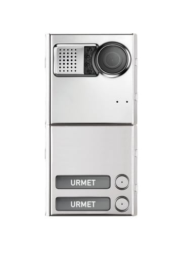URMET - Posto esterno video IP 2 tasti in acciaio Sinthesi Steel, sistema iPerTAlk standard IP/SIP. 1375/822