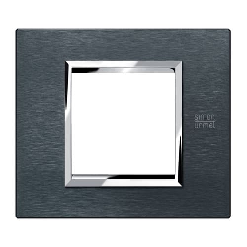 URMET - Placca alu karbon 2 moduli Expì.