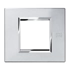 URMET - Placca 2 moduli in zama argento mercurio Expì 2M.