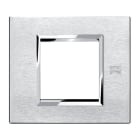 URMET - Placca alluminio satinato 2 moduli Expì.