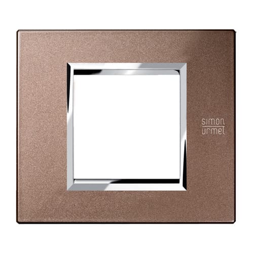 URMET - Placca zama bronzo lucido 2 moduli Expì.