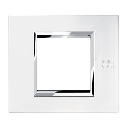 URMET - Placca zama bianco perla 2 moduli Expì.