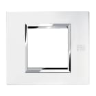 URMET - Placca zama bianco perla 2 moduli Expì.