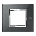 URMET - Placca zama nero grafite 2 moduli Expì metallo.