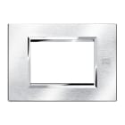 URMET - Placca alu satinato 3 moduli Expì.