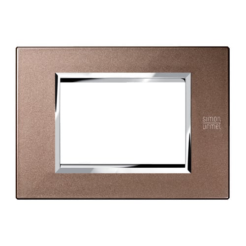 URMET - Placca zama bronzo lucido 3 moduli Expì.