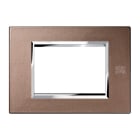 URMET - Placca zama bronzo lucido 3 moduli Expì.