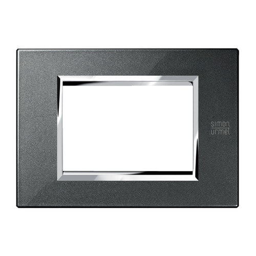 URMET - Placca zama nero grafite 3 moduli Expì.