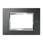 URMET - Placca zama nero grafite 3 moduli Expì.