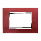 URMET - Placca alu rosso 3 moduli Expì.