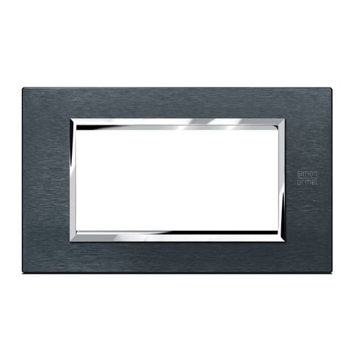 URMET - Placca alluminio karbon 4 moduli Expì, 4M.