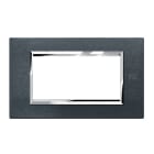 URMET - Placca alluminio karbon 4 moduli Expì, 4M.