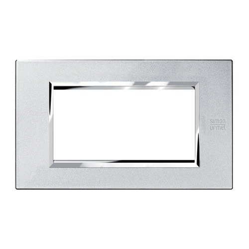 URMET - Placca zama argento mercurio 4 moduli Expì. 13904.AM