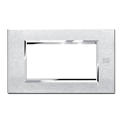 URMET - Placca alluminio satinato 4 moduli Expì.