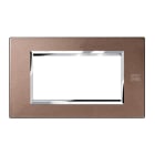 URMET - Placca zama bronzo lucido 4 moduli Expì.