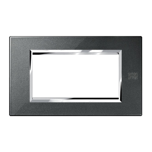 URMET - Placca zama nero grafite 4 moduli Expì.