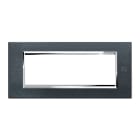 URMET - Placca alluminio karbon 6 moduli Expì 6M.