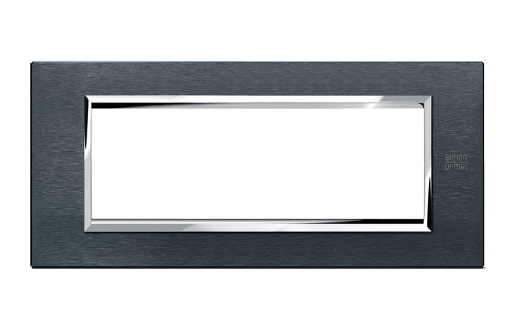 URMET - Placca alluminio karbon 6 moduli Expì 6M.