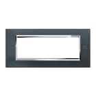 URMET - Placca alluminio karbon 6 moduli Expì 6M.