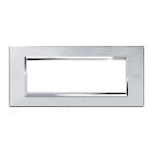 URMET - Placca 6 moduli in zama argento mercurio Expì 6M. 13906.AM