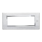 URMET - Placca alluminio satinato 6 moduli Expì 6M. 13906.AS