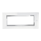 URMET - Placca zama bianco perla 6 moduli Expì metallo. 13906.BP
