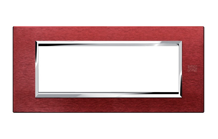 URMET - Placca alluminio rosso 6 moduli Expì.