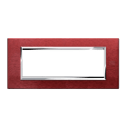 URMET - Placca alluminio rosso 6 moduli Expì.