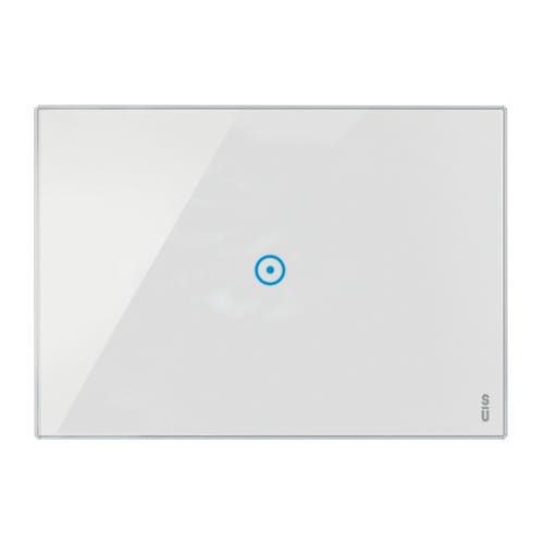 URMET - Placca touch 3 moduli, 1 simbolo, vetro bianco neve senza touch 1 ingresso 3 moduli bianco. 14013.BN