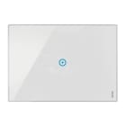 URMET - Placca touch 3 moduli, 1 simbolo, vetro bianco neve senza touch 1 ingresso 3 moduli bianco.