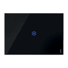 URMET - Placca touch 1 ingresso 3 moduli nero vetro lava.