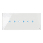URMET - Placca touch 6 moduli 6 simboli bianco neve vetro senza touch 6 input 6 moduli bianco.