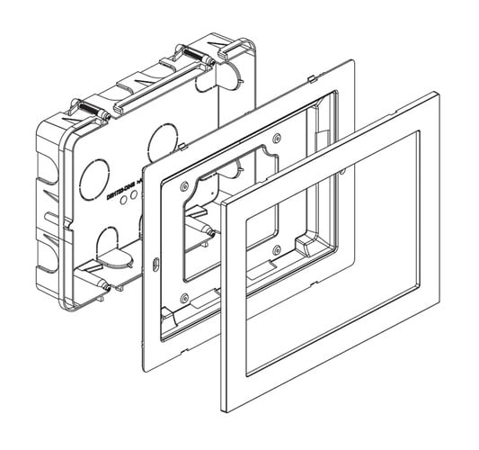URMET - Kit da incasso per videocitofoni con display da 7 pollici e vivavoce.