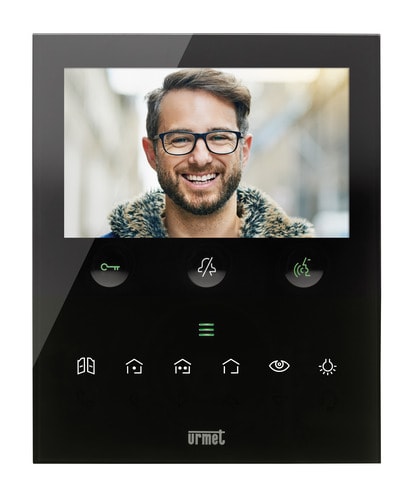 URMET - Videocitofono vivavoce con Wi-Fi VOG5W nero display 5" sistema 2Voice
