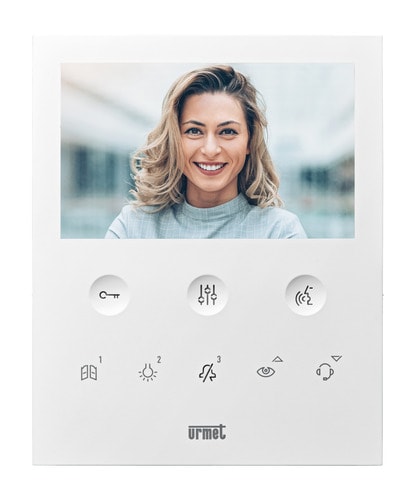 URMET - Videocitofono VOG5 vivavoce bianco display 5" sistema 2Voice VV B.
