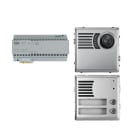 URMET - Kit base impianto con pulsantiera Sinthesi S2 e posto esterno video, sistema 2Voice, completo di videocitofono VPE.