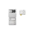 URMET - Kit base impianto video con pulsantiera Sinthesi Steel e sistema 2Voice. 1783/705