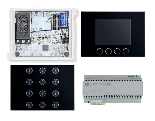 URMET - Kit base impianto audio digitale Alpha con tastiera, display e rubrica integrata, sistema 2Voice.