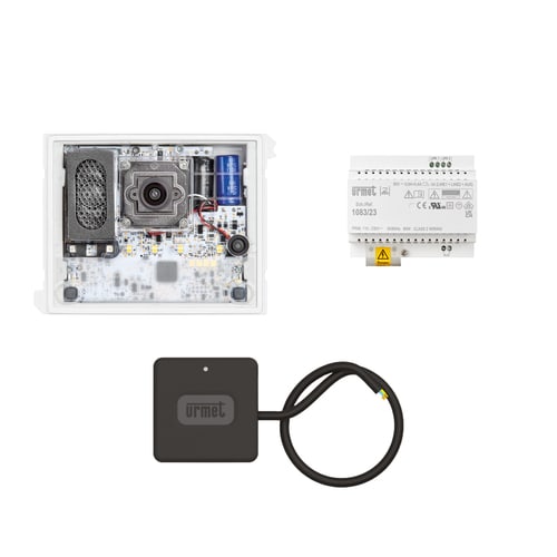 URMET - Kit base impianto video con attuatore Bluetooth, Alpha, sistema 2Voice e rele BT. 1783/725