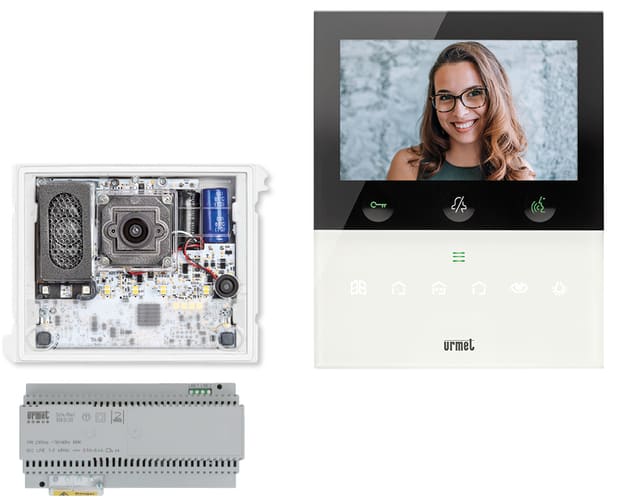 URMET - Kit base impianto video Alpha VOG5W bianco sistema 2Voice.