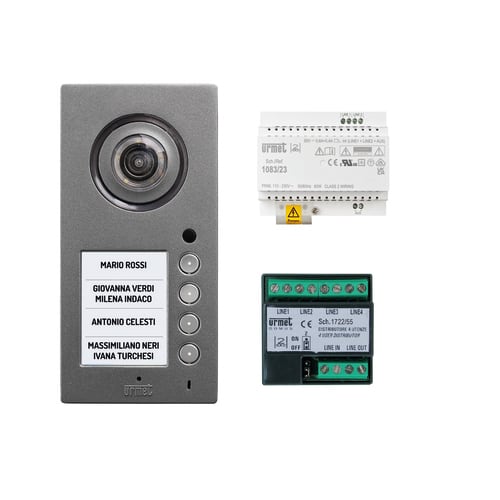 URMET - Kit base impianto video Mikra Plus sistema 2Voice.