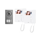 URMET - Kit bifamiliare video con pulsantiera Mikra2 e videocitofono cornetta Mìro, sistema 2Voice - KIT BIFAM.MIKRA2 MIRO CORNETTA. 1784/762