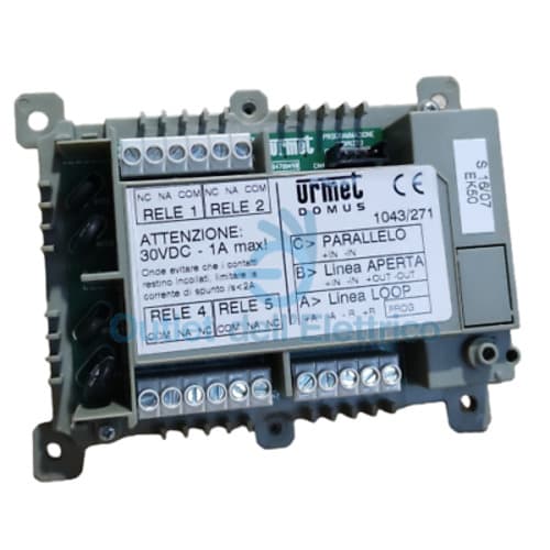 URMET - Interfaccia di comando a 4 uscite per centrali digitali, linea 250 RICAMBIO MOD.DI ATTUAZ.A 4 USC.