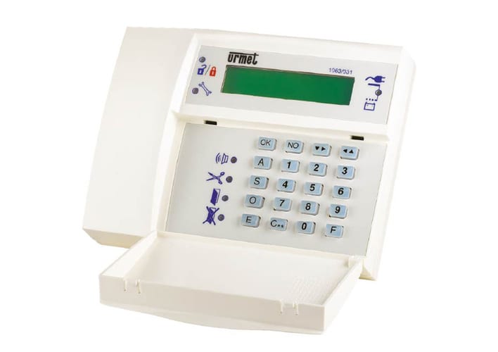 URMET - Tastiera di comando LCD alfanumerica, 1063 per gestione e programmazione.